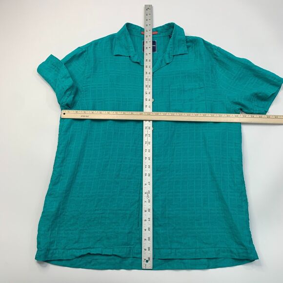 Tommy Bahama Linen Camp Shirt Mens L Large Kale Green Pocket Button Up Big Bossa - Picture 5 of 9